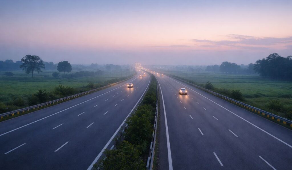 Early morning drive on Yamuna Expressway from Delhi to Agra during Same Day Taj Mahal Tour by Car